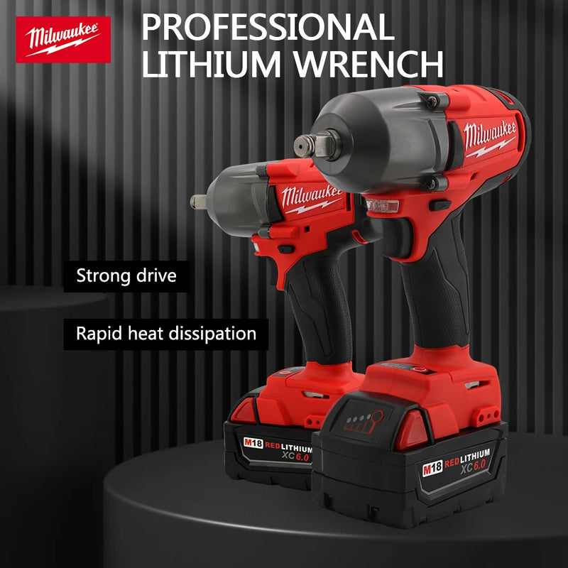 Milwaukee 1300N.M High Torque Brushless Electric Impact Wrench 18V Cordless Electric screwdriver Car Truck Repair Power Tools