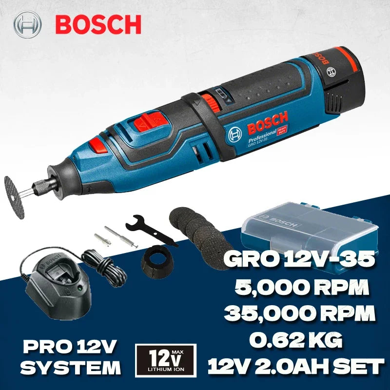 Micro retífica a bateria Bosh GRO 12V-35