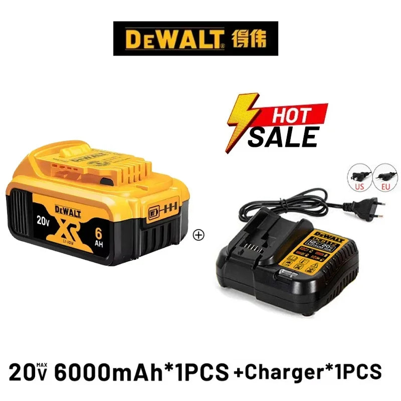 Dewalt 20V Battery 6.0Ah Replacement Battery  DCB200 Rechargeable DCD887 DCD805 DCF860 DCG406 DCF512Power Tool Battery