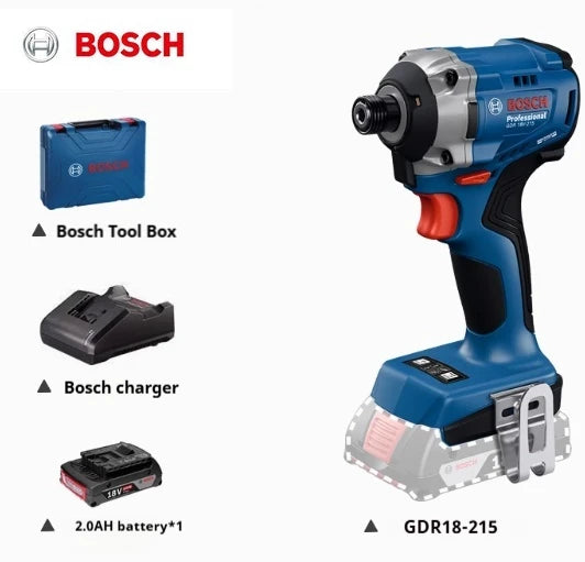 Bosch GDR18V-215 18V Cordless Brushless Impact Driver - 215Nm Max Torque, 1/4" Hex Chuck, 2-Speed (0-2100/3300 rpm)