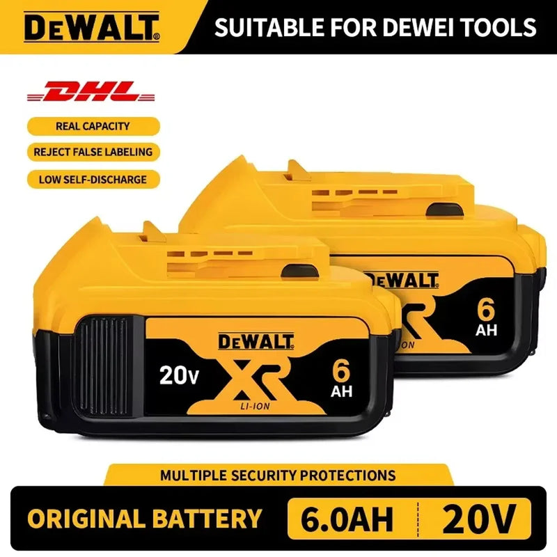 Original DEWALT battery，20V,，6AH， rechargeable lithium-ion battery，DCB115，DCB118,，Dewalt tool battery, dewalt ，DCB1104 charger