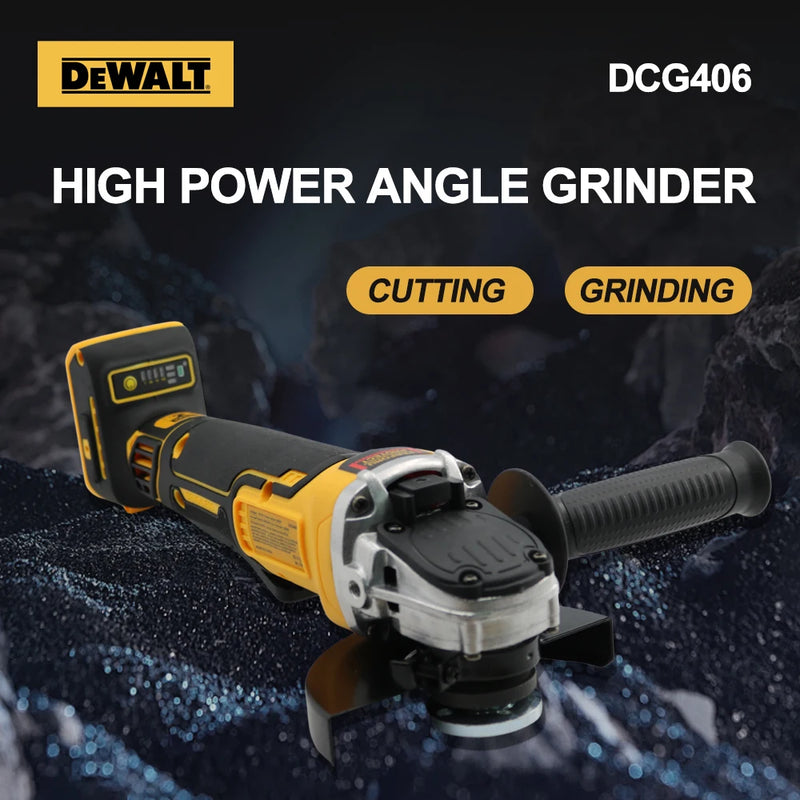 Esmerilhadeira Angular DEWALT DCG406 Brushless 100/125MM – Alta Performance com Freio de Recuo | 20V