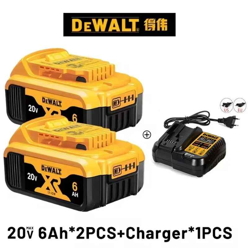 Dewalt 20V Battery 6.0Ah Replacement Battery  DCB200 Rechargeable DCD887 DCD805 DCF860 DCG406 DCF512Power Tool Battery