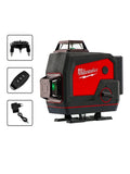 Milwaukee 3D/4D Laser Level 12/16 Lines Horizontal And Vertical With Remote Control 16 Lines 360° Self-leveling Laser Level Beam