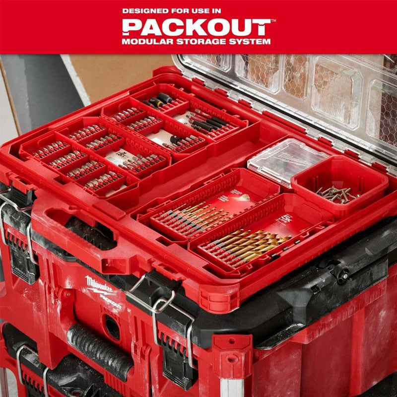 Maleta com Suporte para Bits Compatível com Milwaukee 48-32-9921 – Case Médio de acessórios para Chave de Impacto