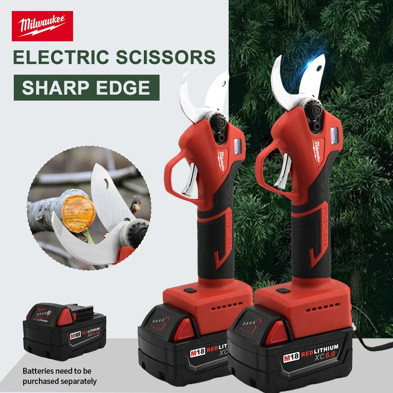 Milwaukee Wireless Electric Scissors LED Power display Pruning Branches Leaves Fruit Pruning Professional Electric Scissors