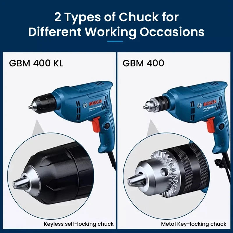 🔩 Bosch GBM400KL – Furadeira/Sofitadeira Elétrica Compacta 400 W – Ideal p/ Casa & Profissional