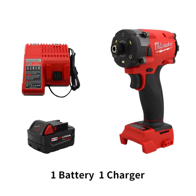 Milwaukee  Brushless Impact Driver 300NM 18V Motor Cordless Rechargeable Lithium Battery Impact Wrench  Screwdriver Power Tool