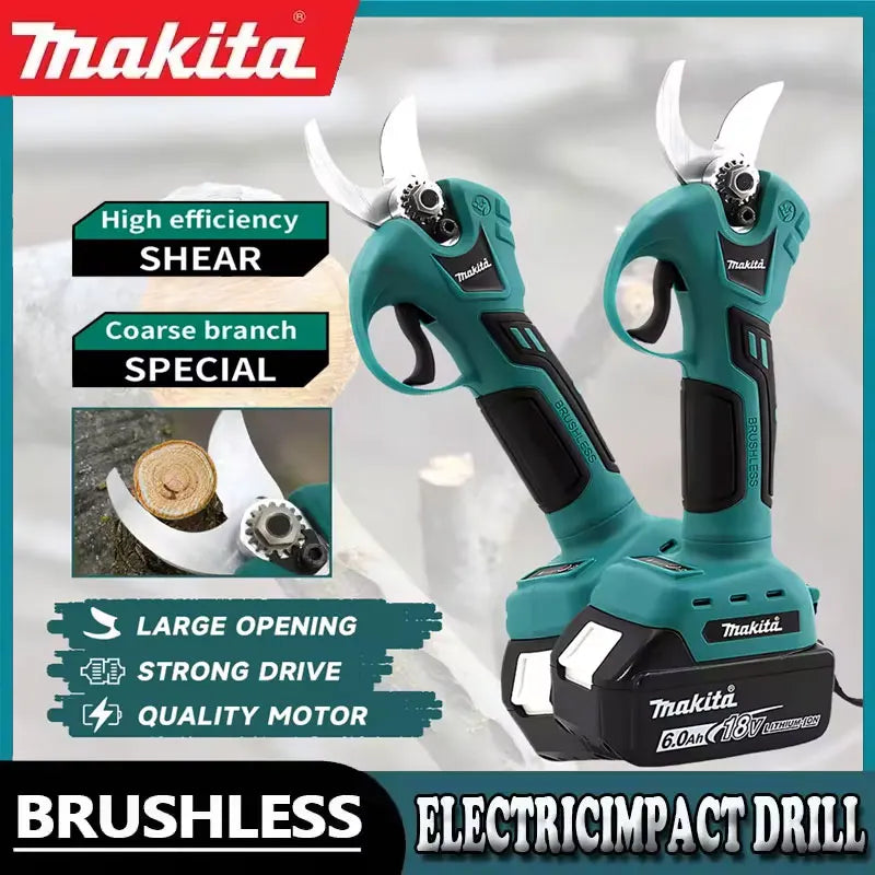 Makita 18v Battery Professional Cordless Electrician Scissors Pruning Shears Cutter Wireless Drills Tools Garden Pruner