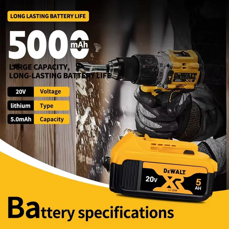 Original DEWALT battery，20V,，6AH， rechargeable lithium-ion battery，DCB115，DCB118,，Dewalt tool battery, dewalt ，DCB1104 charger