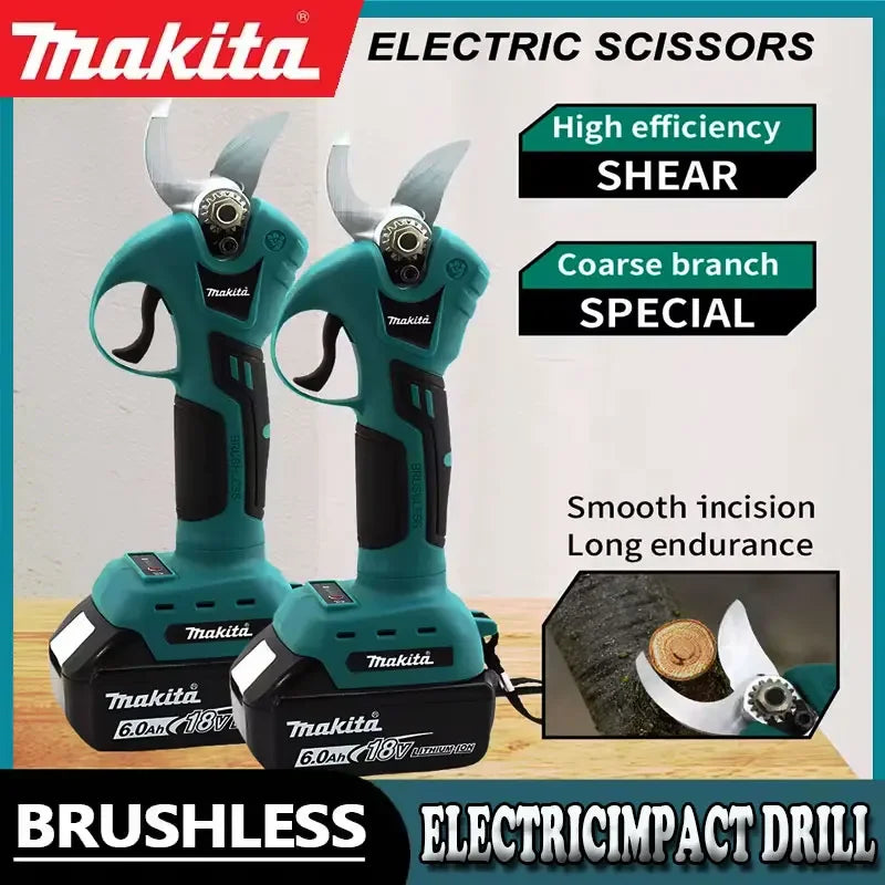 Makita 18v Battery Professional Cordless Electrician Scissors Pruning Shears Cutter Wireless Drills Tools Garden Pruner