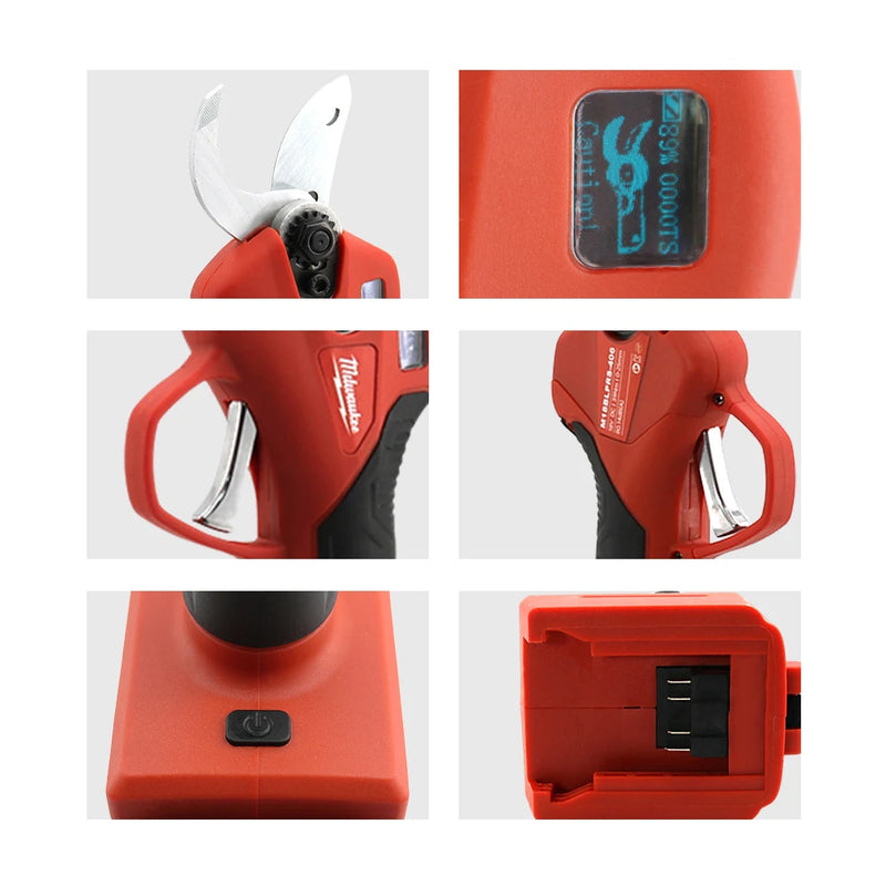 Milwaukee Wireless Electric Scissors LED Power display Pruning Branches Leaves Fruit Pruning Professional Electric Scissors