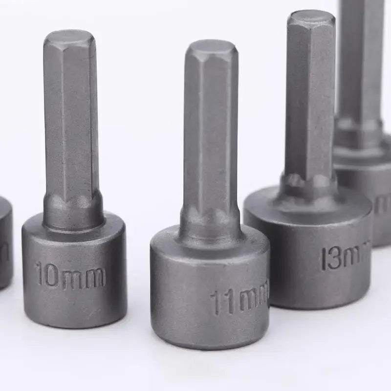 Jogo de Soquetes 9 Peças Fbiannely – Bits Hexagonais 5mm a 13mm | Alta Precisão e Durabilidade Profissional