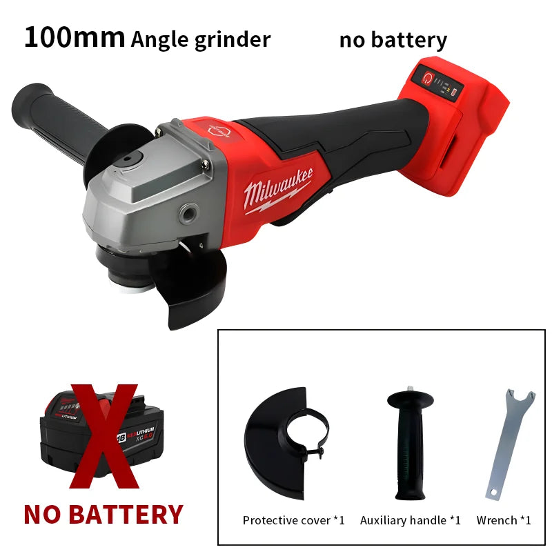 Esmerilhadeira Angular Sem Fio Milwaukee 100/125mm – Motor Brushless, Alta Potência 18V | Polimento e Corte Profissional