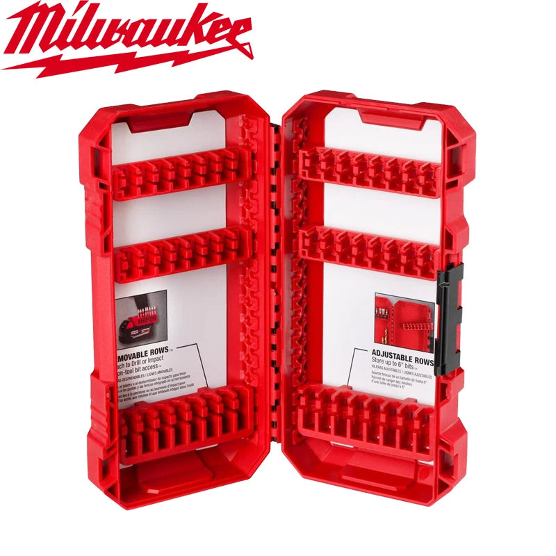 Maleta com Suporte para Bits Compatível com Milwaukee 48-32-9921 – Case Médio de acessórios para Chave de Impacto