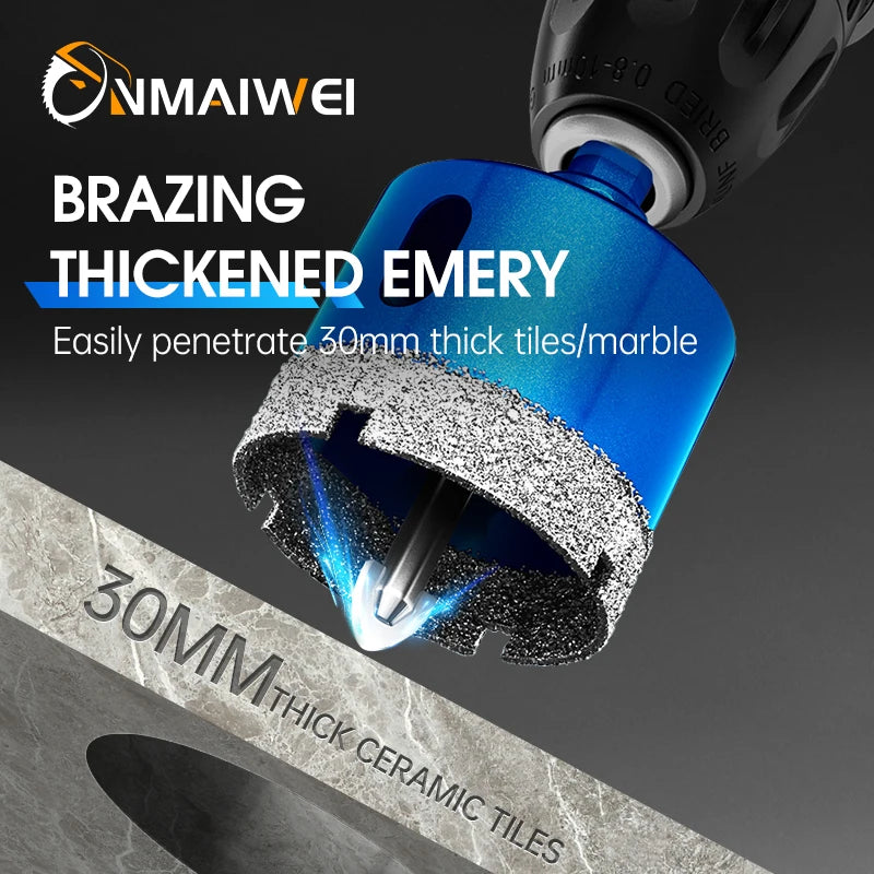Broca de Vidro e Pedra com Ponta Diamantada – Furação Profissional 18-110mm
