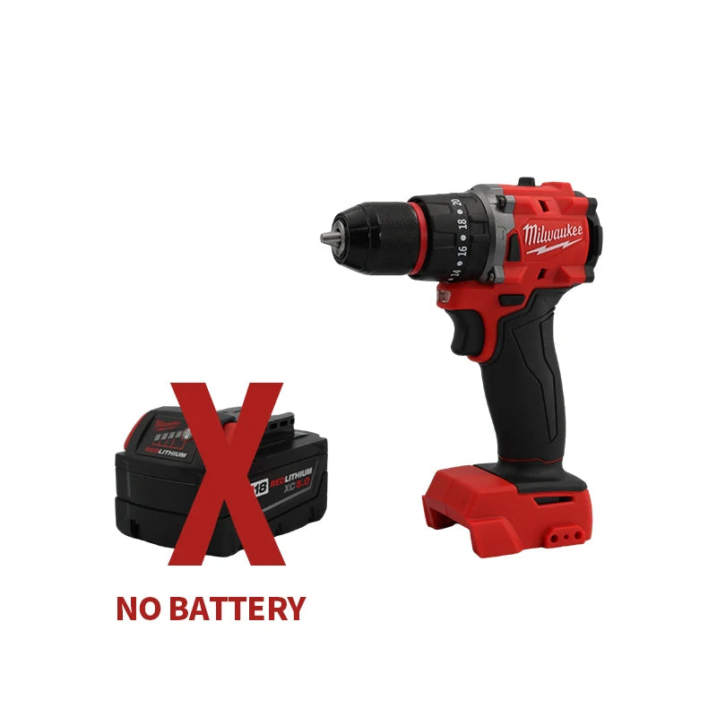 Milwaukee 150N.M Brushless Electric Impact Drill LED Lighting Cordless Screwdriver Rechargeable 18V Battery Motor Power Tools