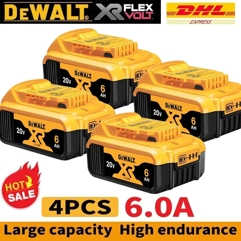 Original DEWALT battery，20V,，6AH， rechargeable lithium-ion battery，DCB115，DCB118,，Dewalt tool battery, dewalt ，DCB1104 charger
