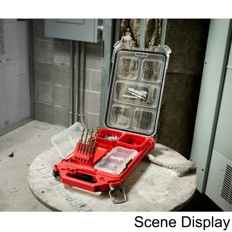 Maleta com Suporte para Bits Compatível com Milwaukee 48-32-9921 – Case Médio de acessórios para Chave de Impacto