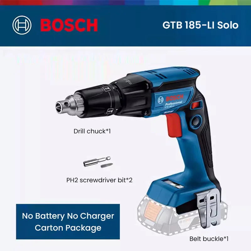 Parafusadeira Drywall Gesso 18v Gtb 185-li Bosch Cor Azul Bivolt