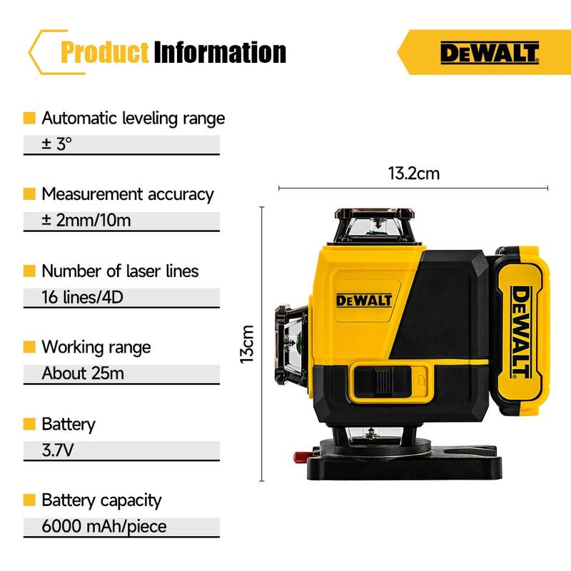 Nível a laser Dewalt 16 linhas verde