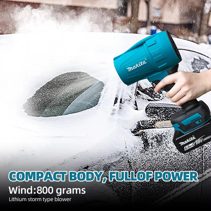 Makita 30000RPM Violent Blower Turbo Jet Fan 18V Electric Air Duster Wind Speed Turbo Rechargeable with Light Car Cleanin Tool