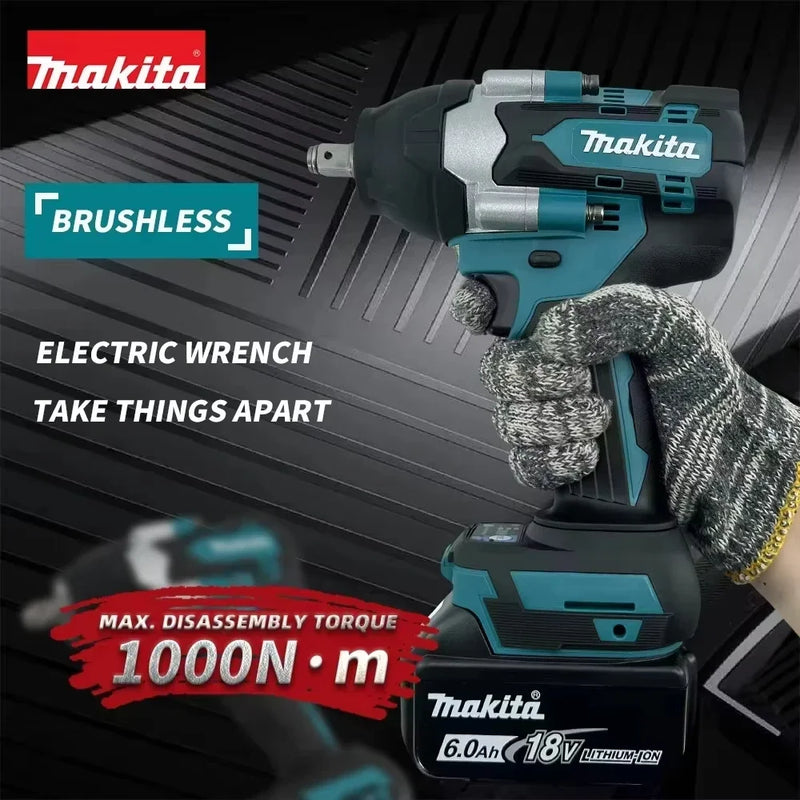 Chave de Impacto Makita DTW700 Sem Fio – Motor Brushless, Torque 1000Nm | Ferramenta Profissional para Reparos Automotivos