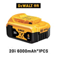 Dewalt 20V Battery 6.0Ah Replacement Battery  DCB200 Rechargeable DCD887 DCD805 DCF860 DCG406 DCF512Power Tool Battery