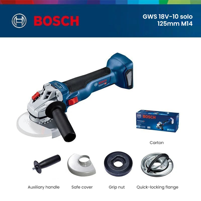 Esmerilhadeira Angular Bosch GWS 18V-10 – Sem Fio, Motor Brushless, 1000W de Potência e Alta Segurança