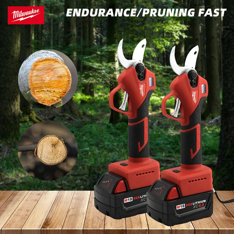 Milwaukee Wireless Electric Scissors LED Power display Pruning Branches Leaves Fruit Pruning Professional Electric Scissors