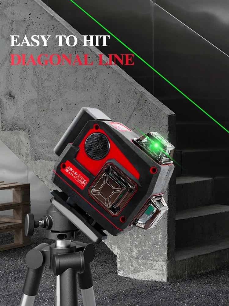 Milwaukee 3D/4D Laser Level 12/16 Lines Horizontal And Vertical With Remote Control 16 Lines 360° Self-leveling Laser Level Beam
