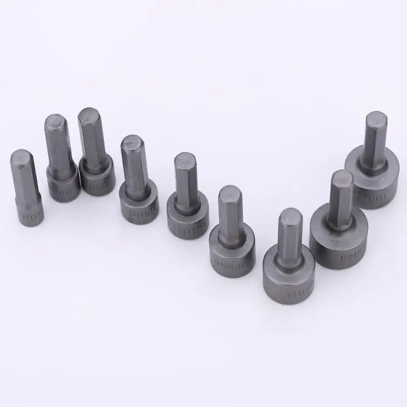 Jogo de Soquetes 9 Peças Fbiannely – Bits Hexagonais 5mm a 13mm | Alta Precisão e Durabilidade Profissional